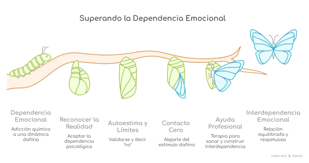 Fases en la superación de la dependencia emocional en pareja